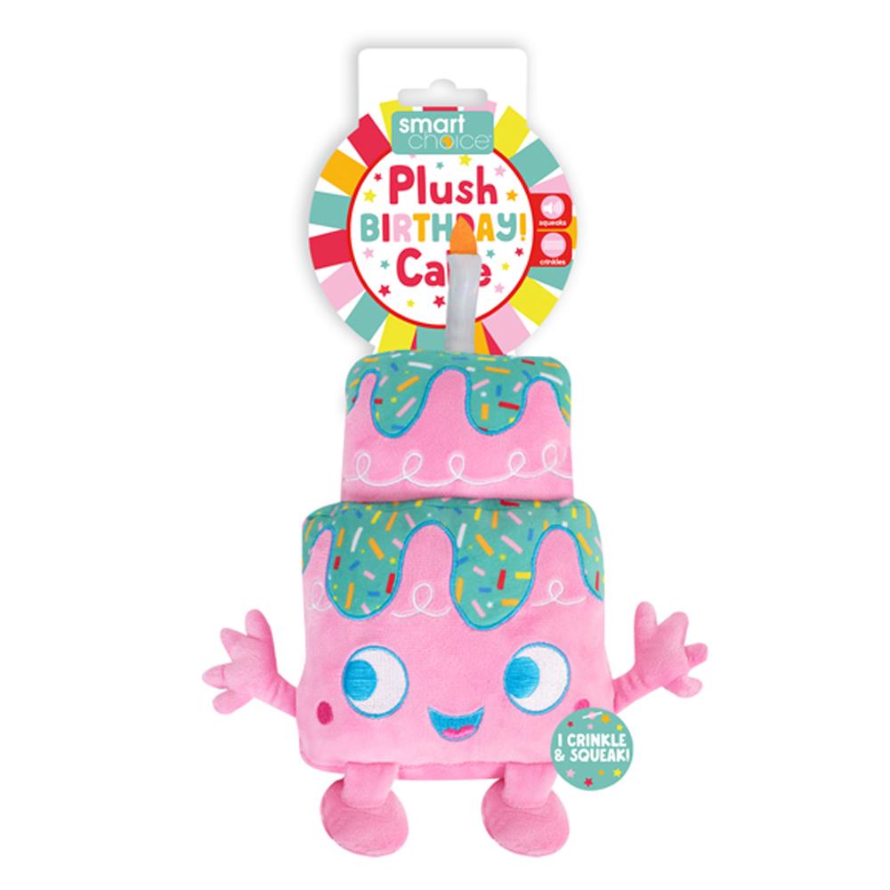 Birthday Cake Themed Soft Plush Pet Toy Squeaker Crinkle Effect Dog Puppy - Picture 12 of 16