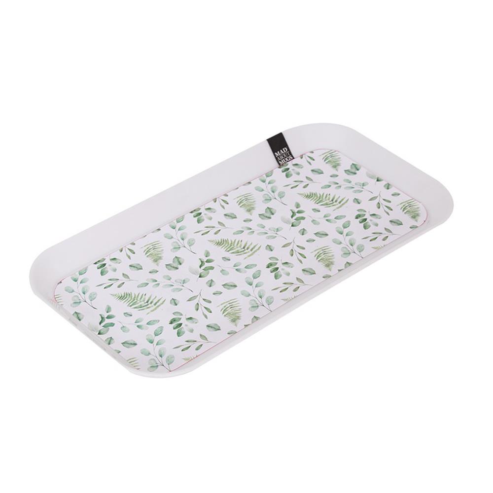 Eucalyptus Strawberry Serving Tray Tea Coffee Mugs Plastic Dish Floral Print - Picture 6 of 13