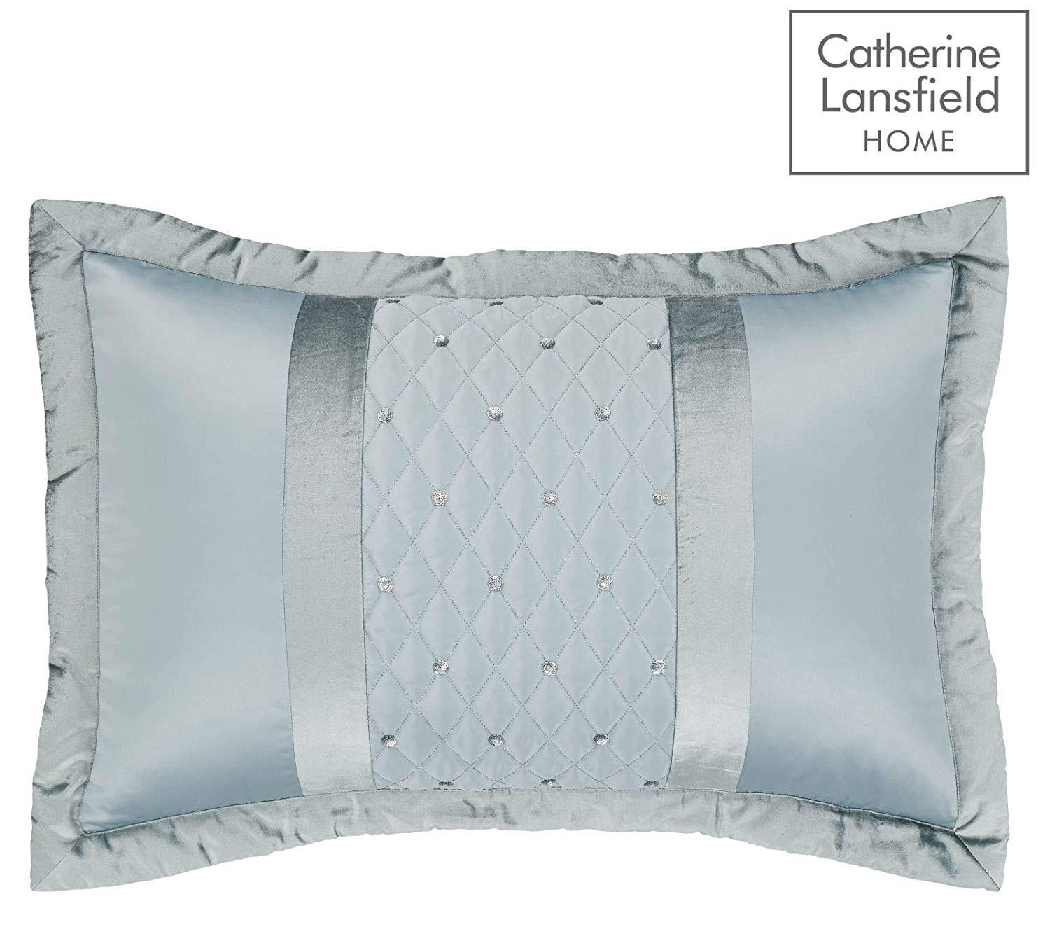 Sequin Cluster Duck Egg Duvet Set Reversible Bedding Curtain Catherine Lansfield 100% nowy, popularny