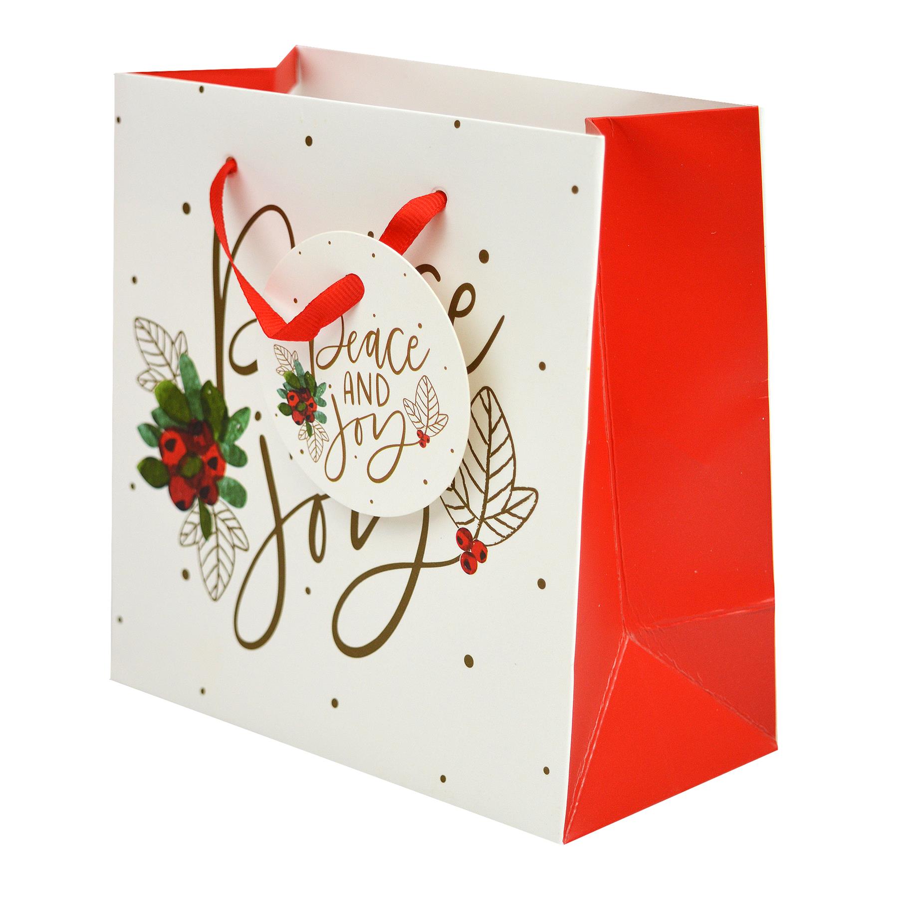 3 Gift Bags Set Christmas Xmas Presents Tag Small Medium Large Festive