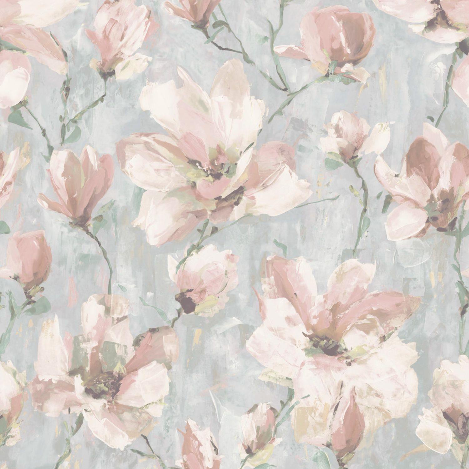 Grandeco Camilla Floral Teal/Rouge/Salbei Tapete Classic Paste The Wall Vinyl - Bild 2 von 17