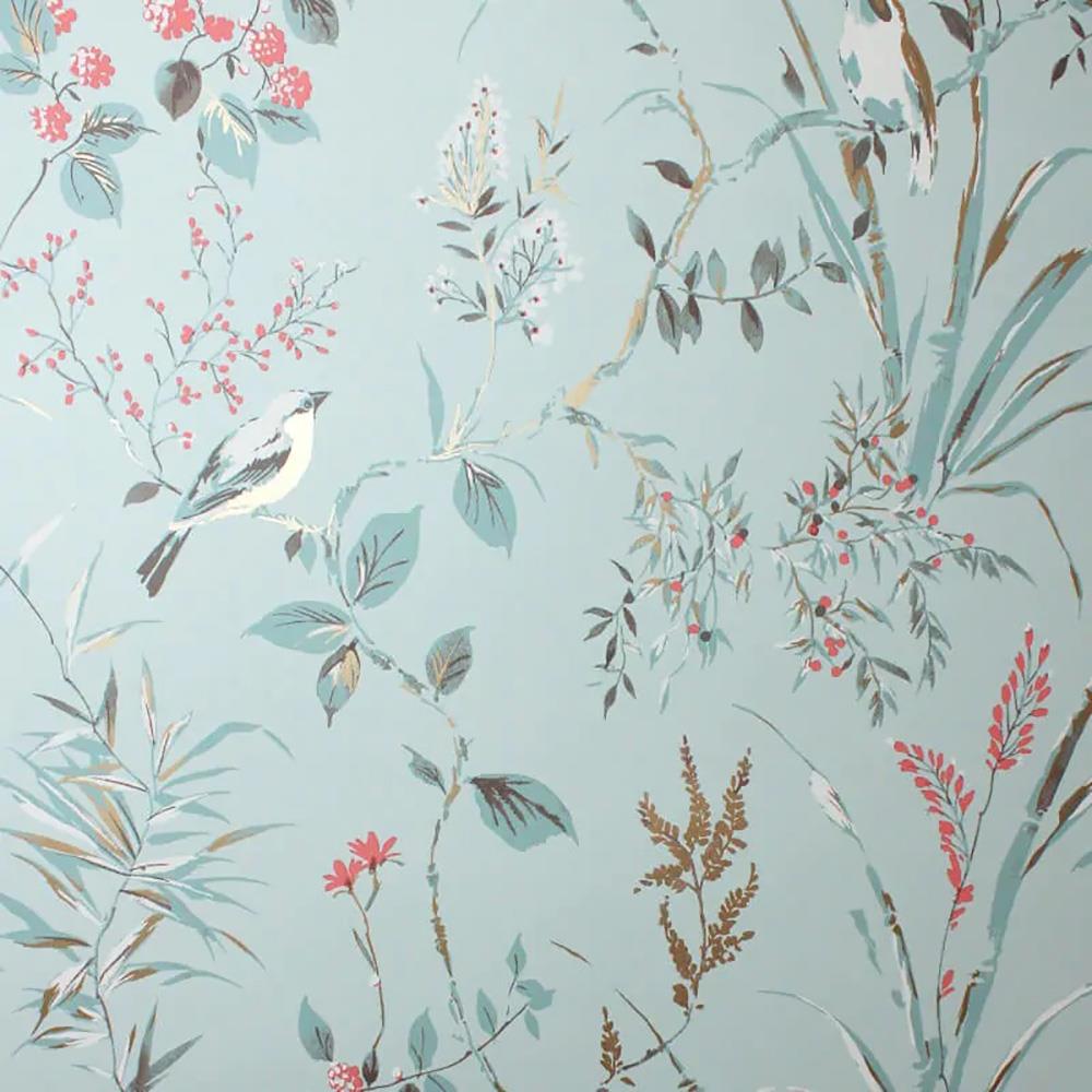 Papel Pintado Floral Corona Mariko Árbol Pájaro Metálico Elegante Moda Característica Pared - Imagen 2 de 19
