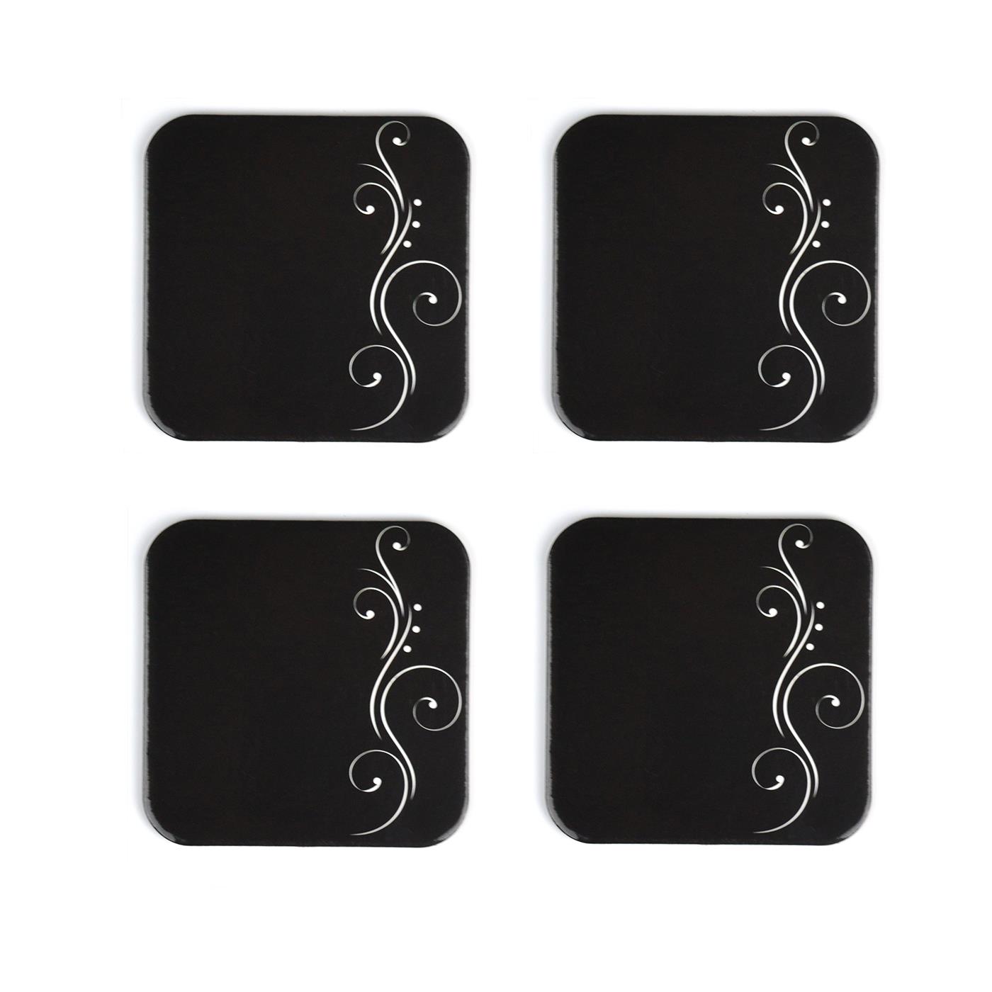 4er Pack Untersetzer und Platzsets schwarz elegant oder grau Schmetterling Design - Bild 41 von 94