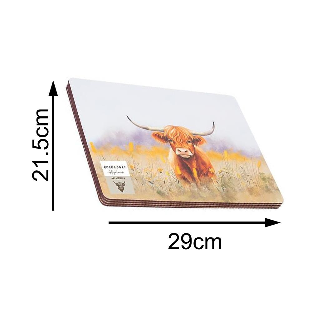 Accessori cucina pranzo a tema mucca Highland tazze vassoi sottobicchieri tovagliette - Foto 29 di 72