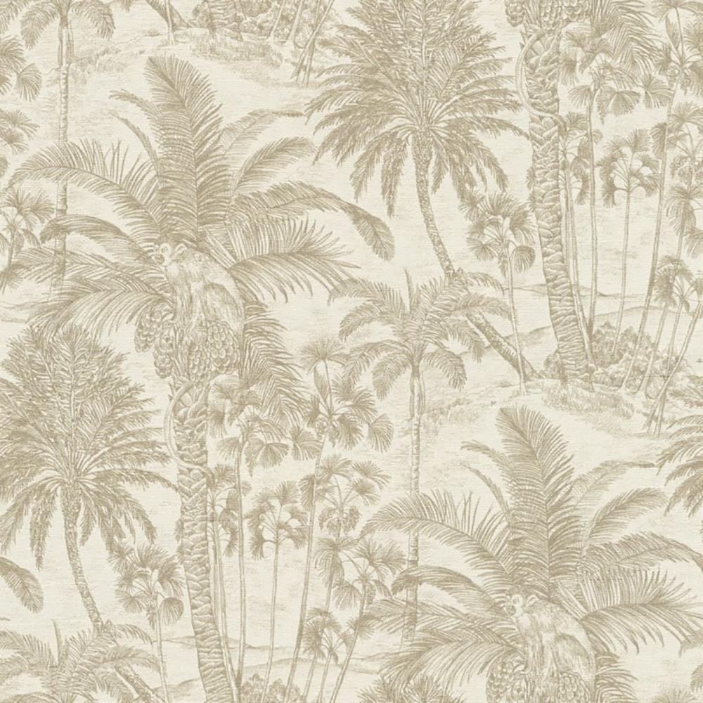 Tropical Jungle Wallpaper Rasch Paste The Wall Vinyl Black Cream Gold