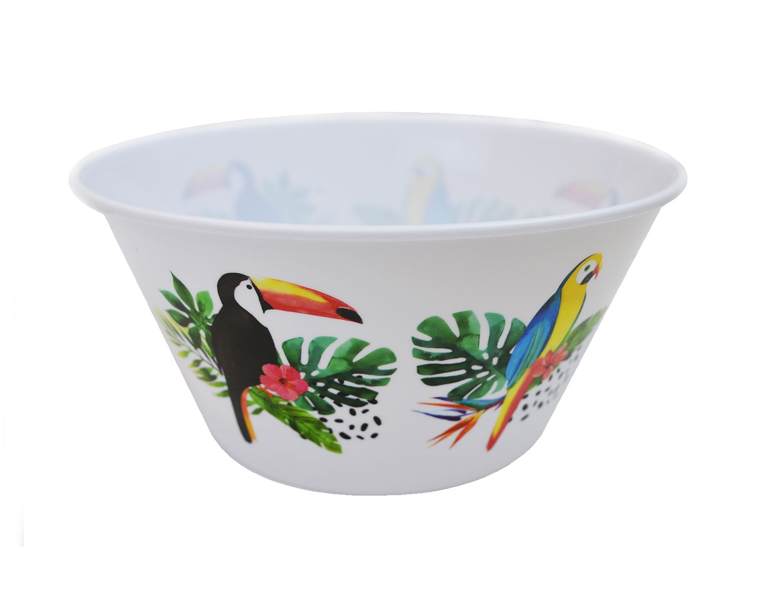 Reusable Plastic Bowls Salad Snack Tropical Design Parrot Summer Party Picnic eBay