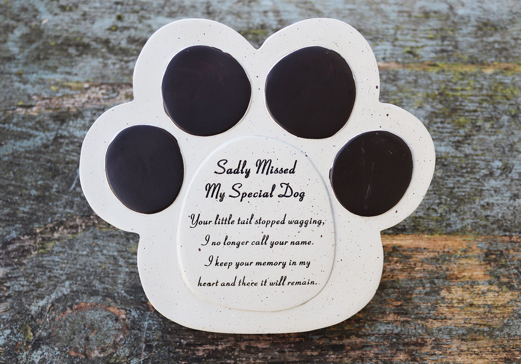 Pet Graveside Ornament Plaque Paw Cat Dog Sadly Missed Grave Stone eBay