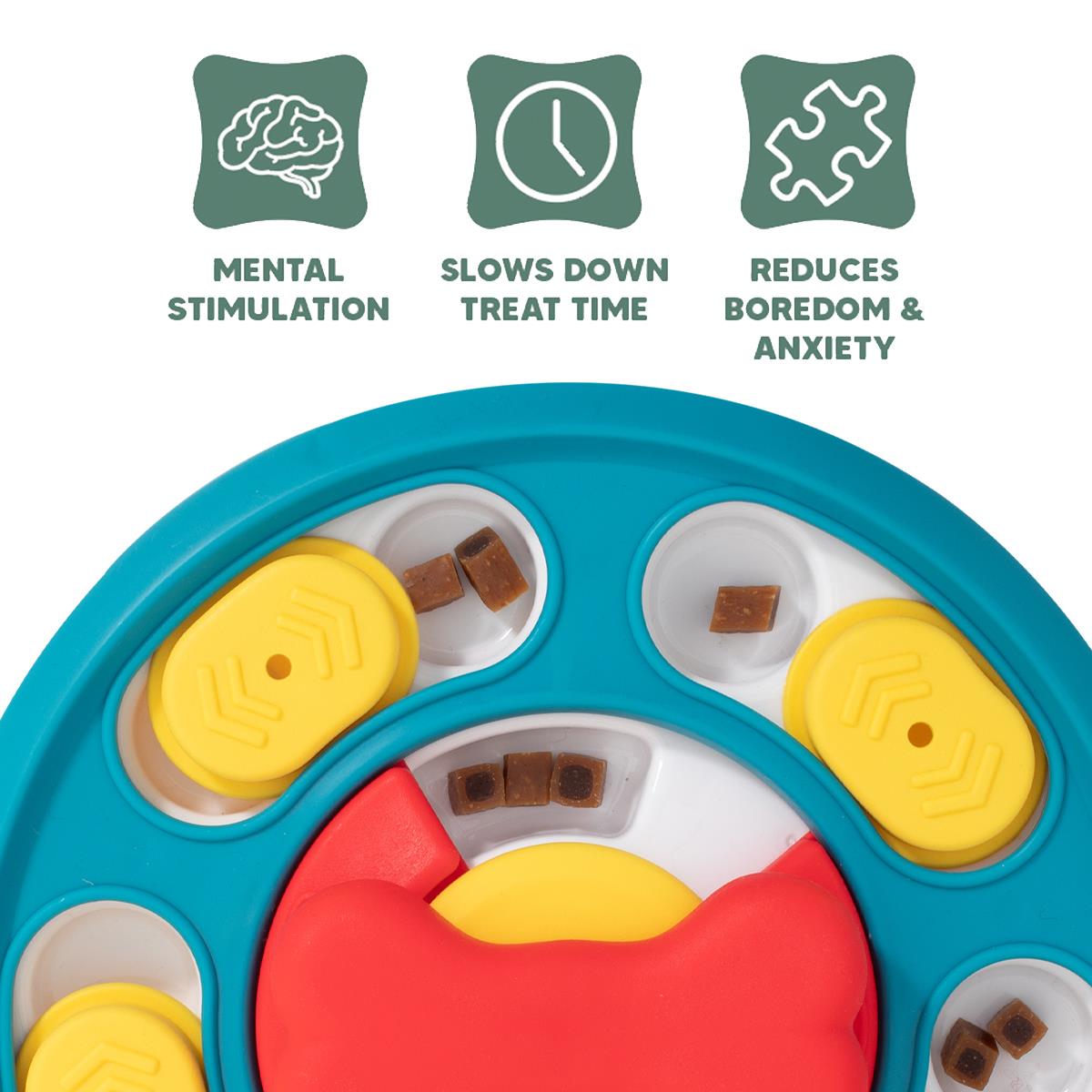 Treat Puzzle Toy Pet Dog Puppy Squeaker Interactive Stimulating Play Enrichment - Picture 5 of 22