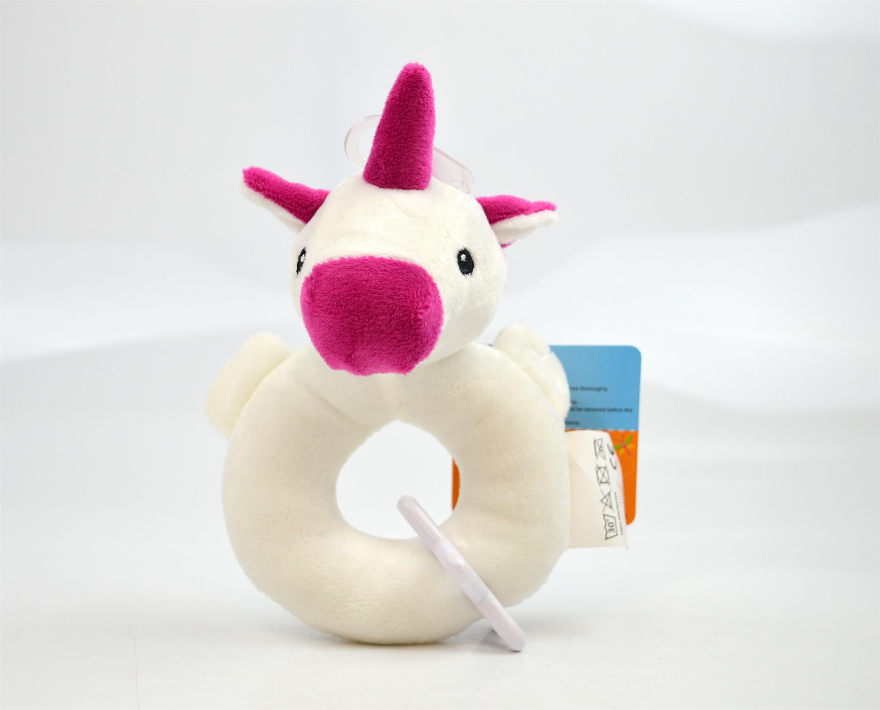 Baby Rattle Teether Blue Dinosaur Soft Plush Toy Newborn Babies