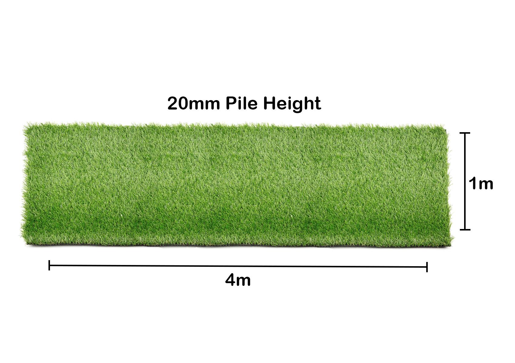 20mm artificial grass realistic quality garden green lawn fake astro turf 4mx1m image 7