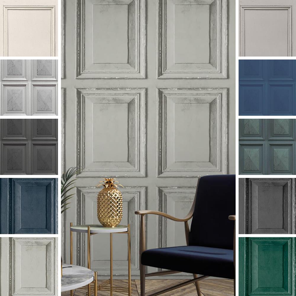 SOPHIE LAURENCE Blue Wood Panel Effect Wallpaper - Smooth Matte Finish 3D Effect Non Woven Wallpaper For Living Room Bedroom Feature Wall - View #4