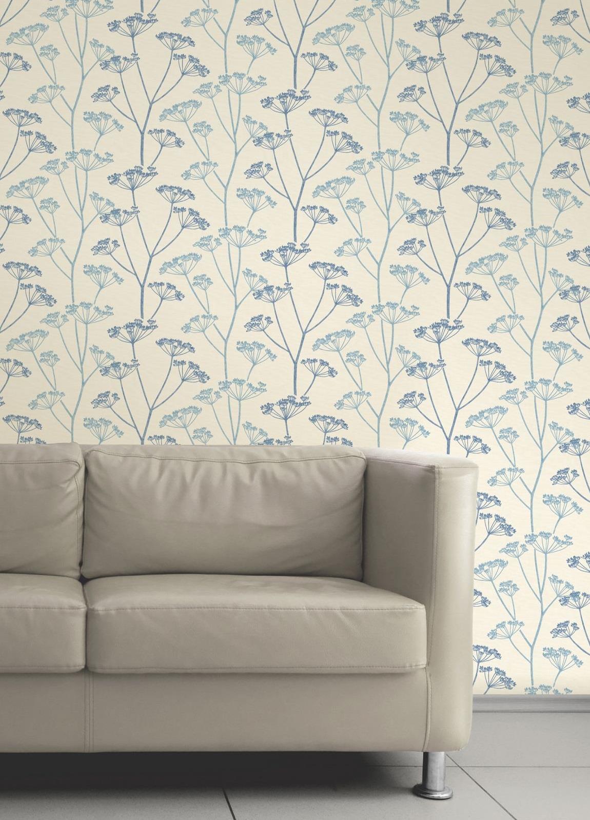 Off White Green and Grey Floral Flower Theme Wallpaper Fine Decor FD20680