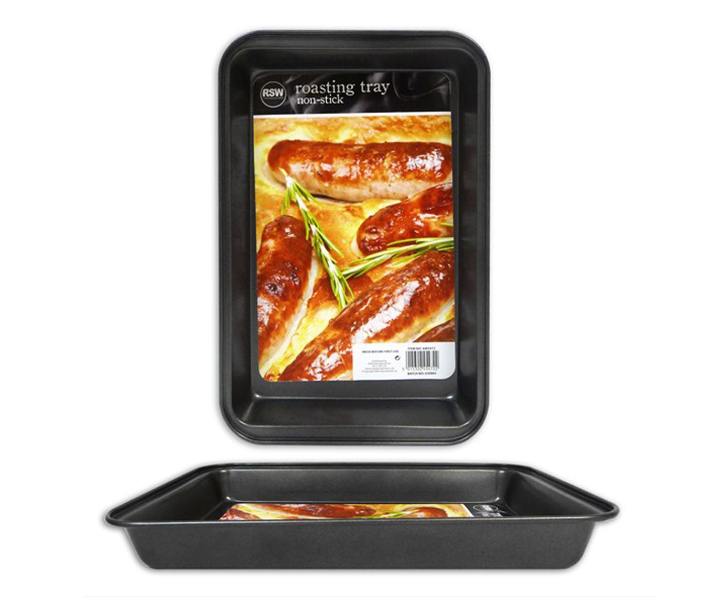 Oblong Roasting Tray Baking Tin Roaster Sunday Roast NonStick Carbon