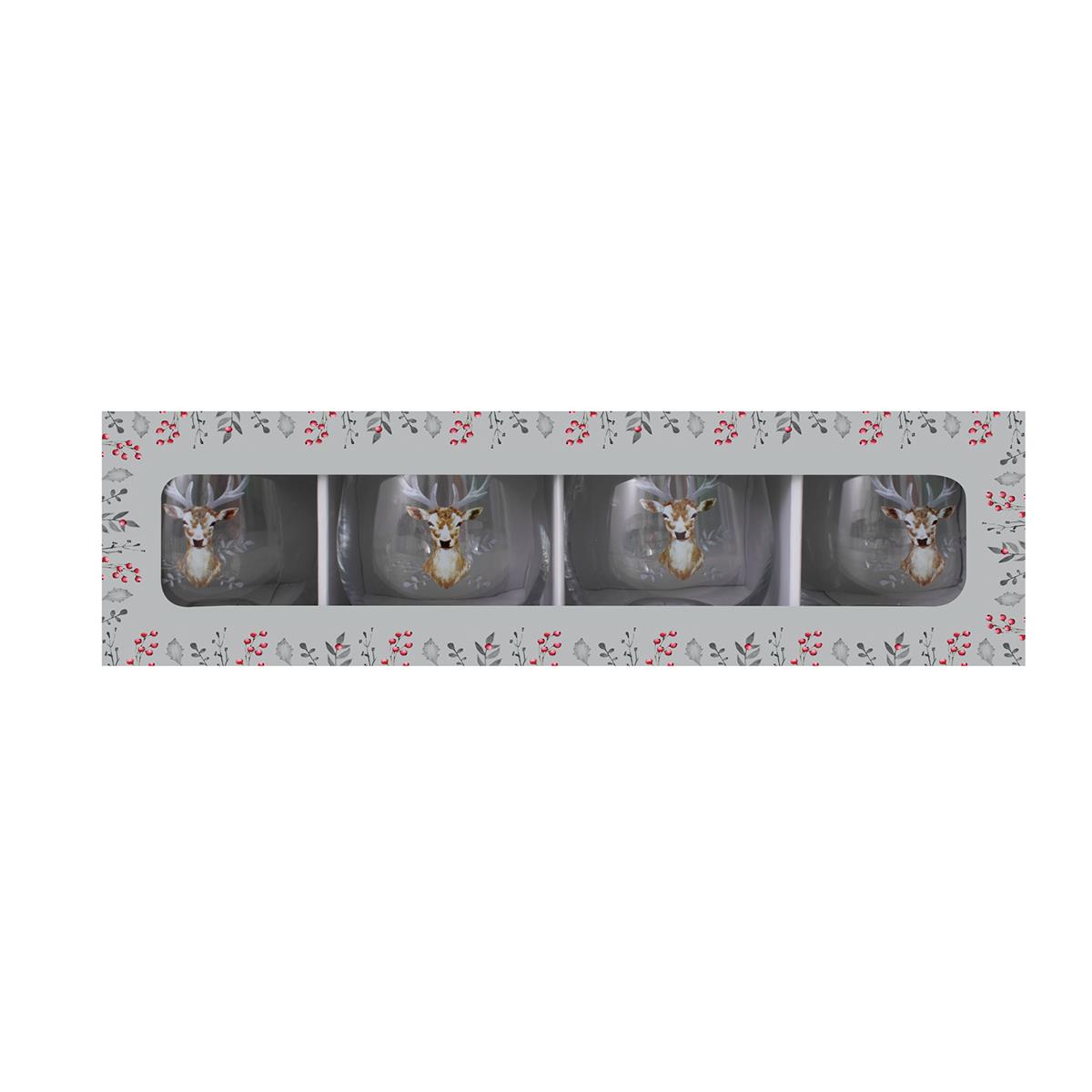 Christmas Tableware Set Grey Stag Design Full Table Setting Ceramic Table Decor - Picture 30 of 51