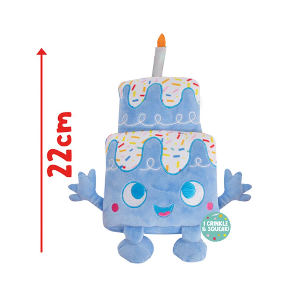 Birthday Cake Themed Soft Plush Pet Toy Squeaker Crinkle Effect Dog Puppy - Picture 5 of 16