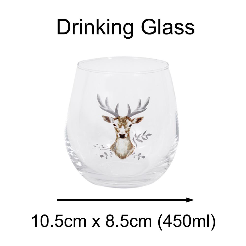 Christmas Tableware Set Grey Stag Design Full Table Setting Ceramic Table Decor - Picture 31 of 51