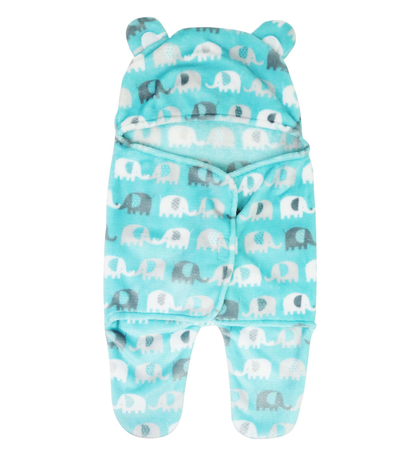 Jojo Maman Pink Elephant Print Newborn Swaddle