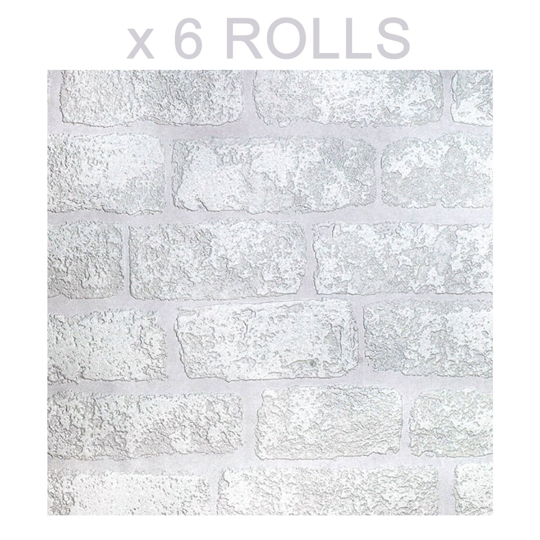 Brick Effect Paintable Wallpaper Anaglypta 3D Luxury Textured Vinyl x 6