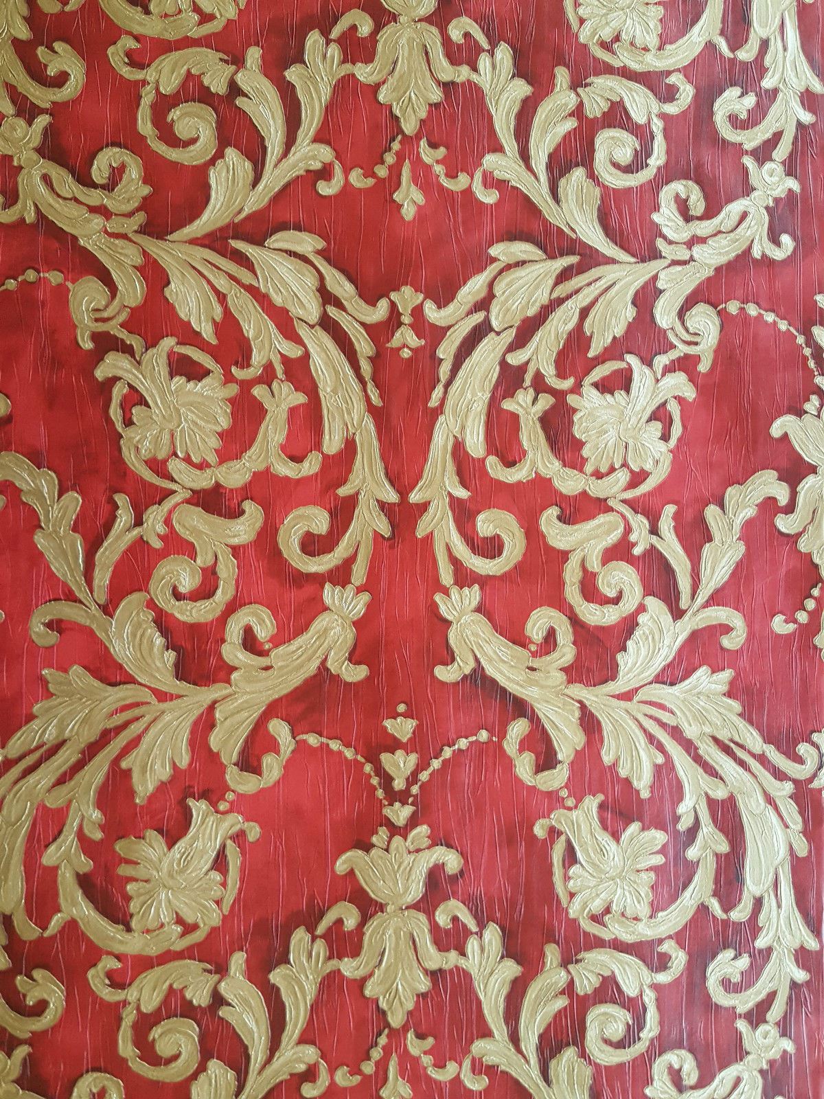 Damask Wallpaper Classic Traditional Red Gold Textured Paste The Wall Damask Wallpaper Classic Traditional Red Gold Textured Paste The Wall