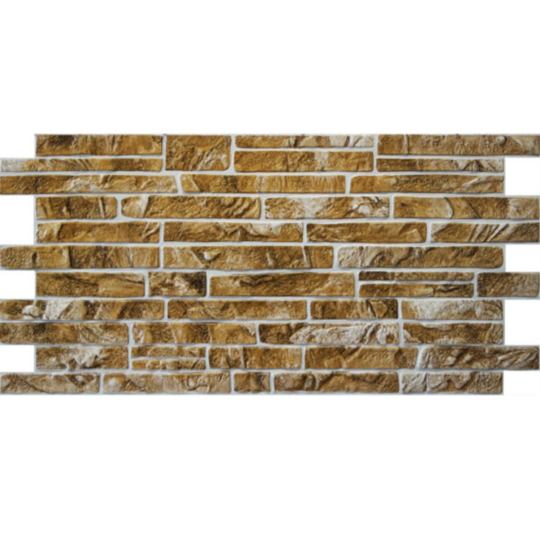 3D Beige Textured Brick PVC Interior Wall Panels Kitchen Cladding