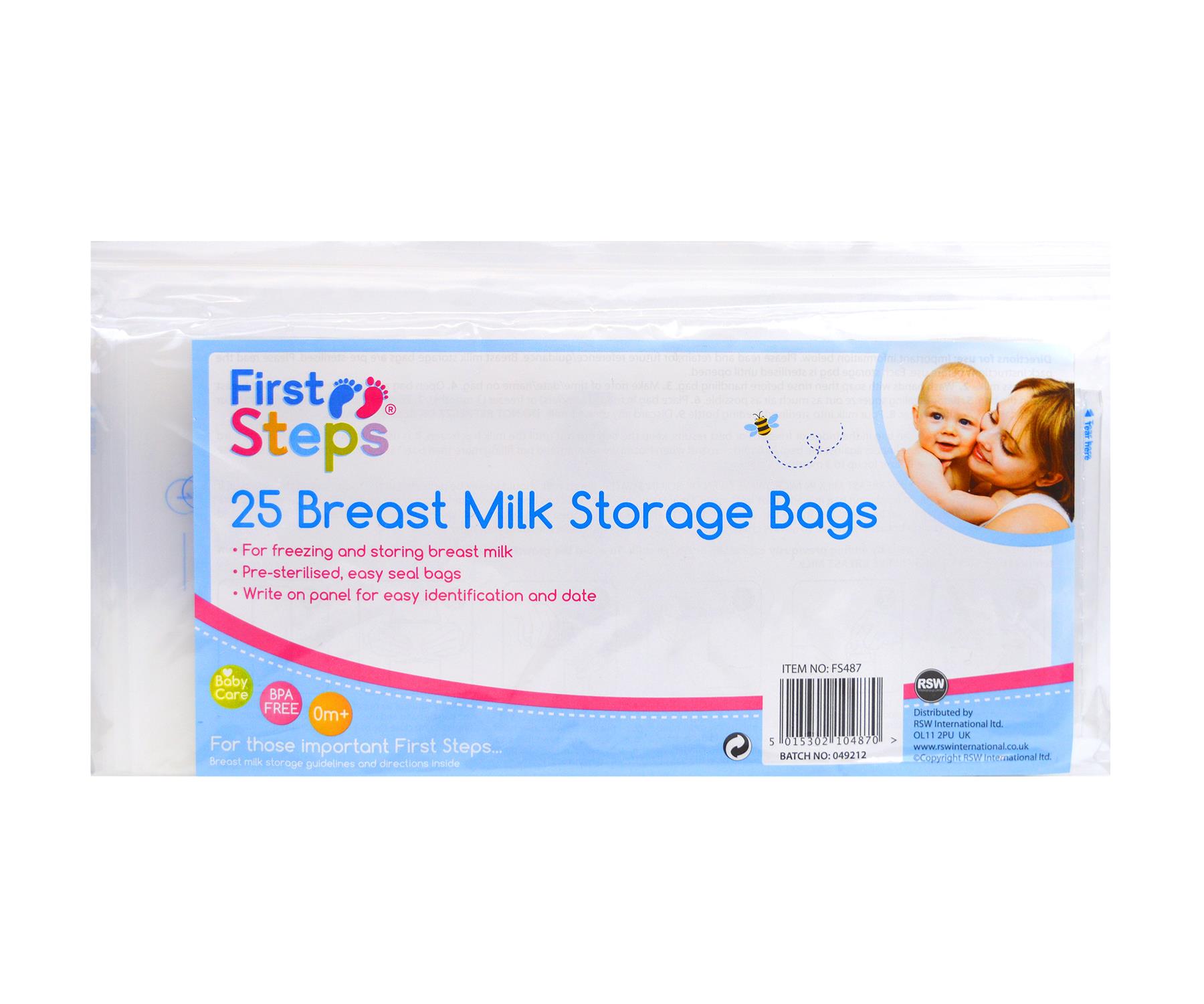 Breast Milk Storage Bags Freezer Pre Sterilised Easy Seal Storage Containers