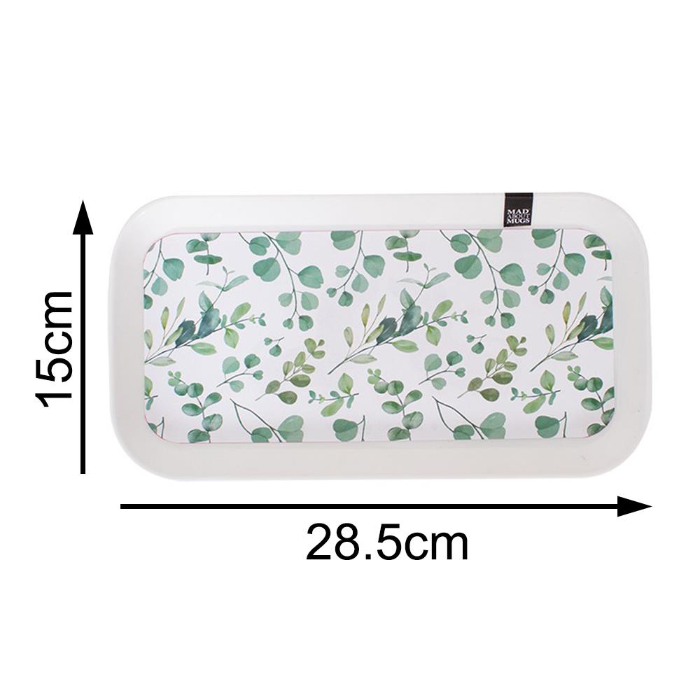 Eucalyptus Strawberry Serving Tray Tea Coffee Mugs Plastic Dish Floral Print - Picture 7 of 13