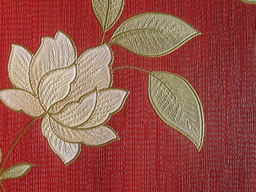 Graham Brown Amy Red Gold Floral Wallpaper Metallic Graham Brown Amy Red Gold Floral Wallpaper Metallic