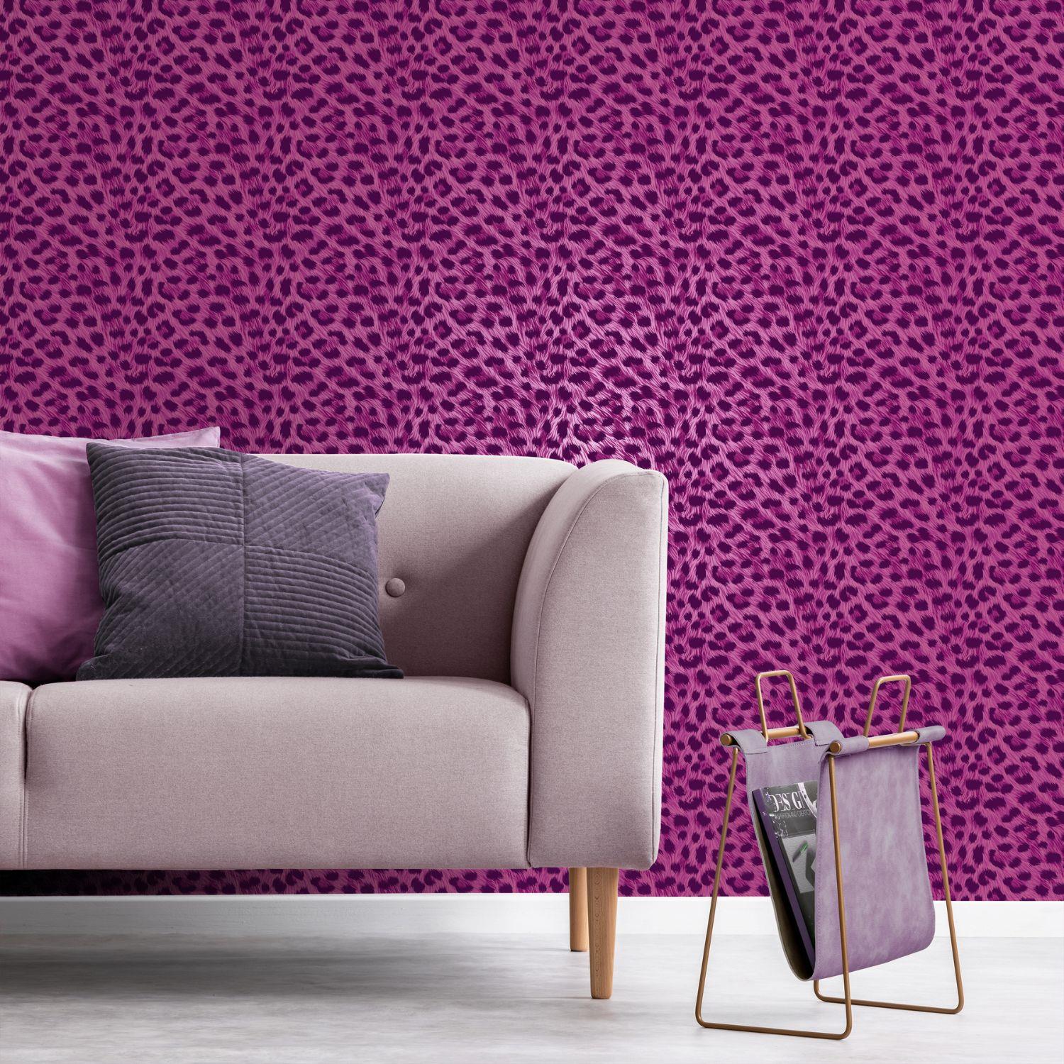 Fine Decor Fur Natural Pink Wallpaper Animal Paste The Paper Kids Room Washable - Picture 10 of 15
