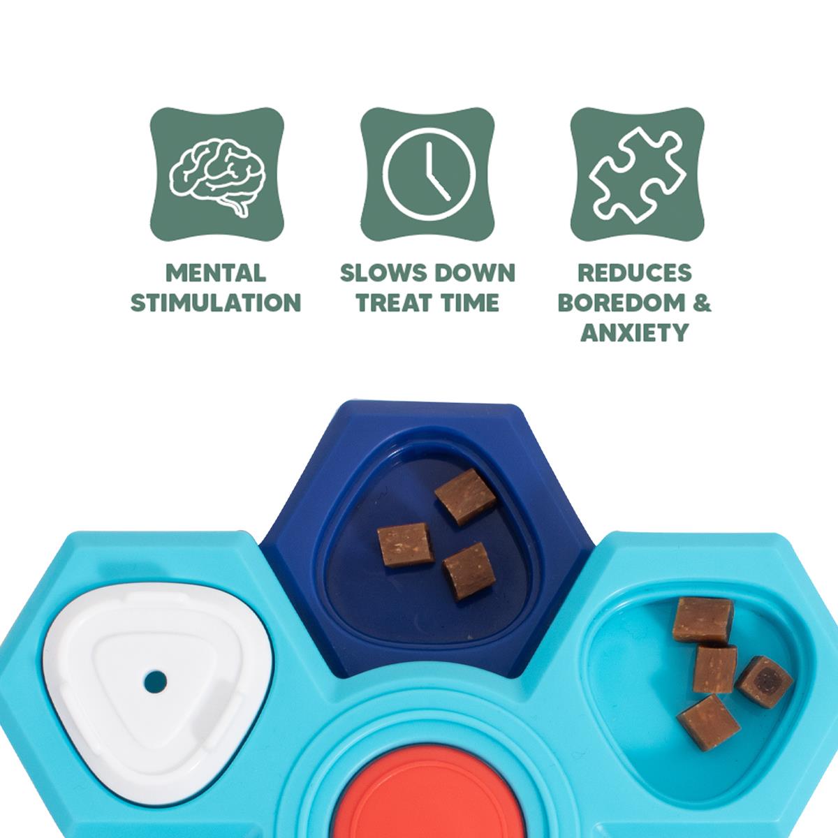 Treat Puzzle Toy Pet Dog Puppy Squeaker Interactive Stimulating Play Enrichment - Picture 14 of 22
