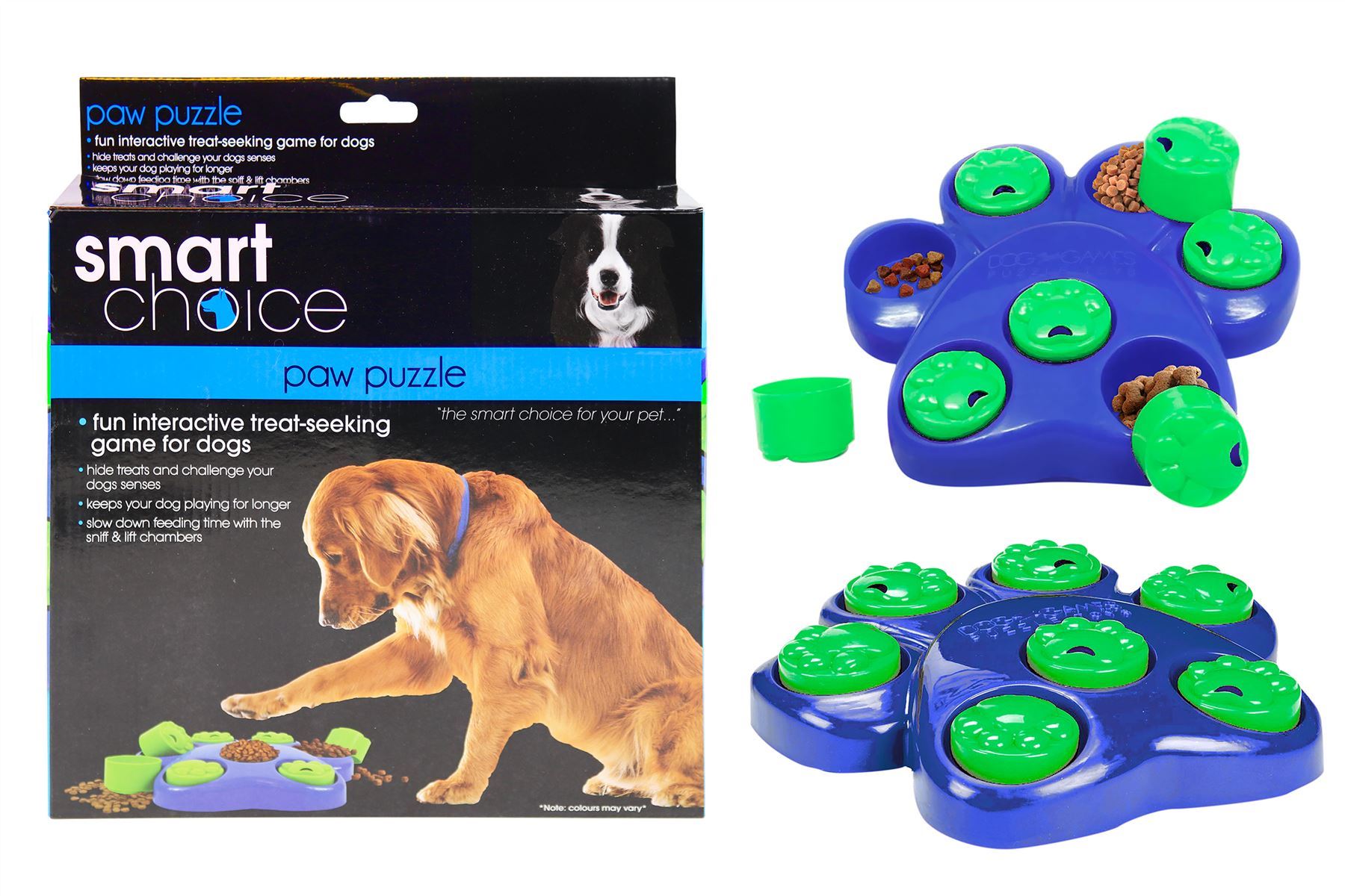 Pack of 2 Pet Food Puzzles Treat Interactive Game Dog Training Feeder