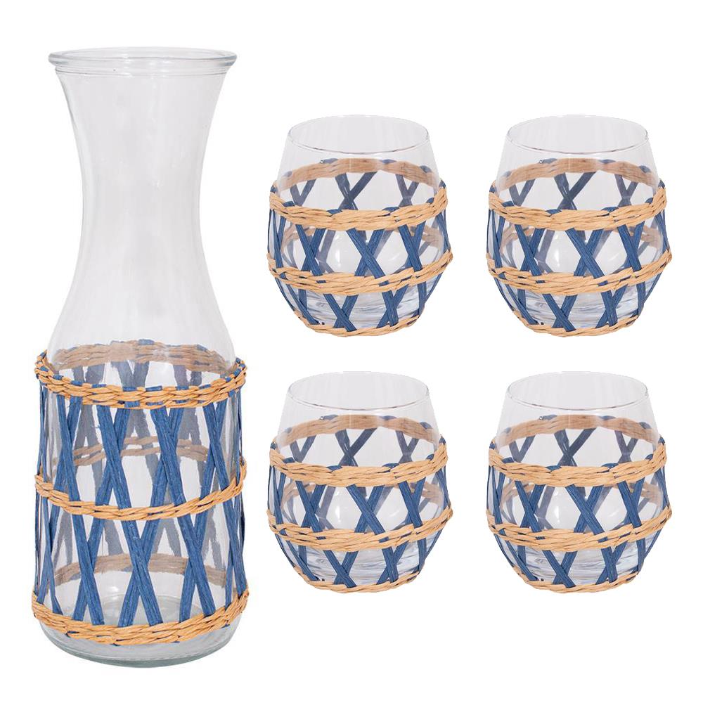 4er Pack Becher & Karaffe Wasserkrug Marine Webdetails Getränke Sommer Essen - Bild 2 von 31