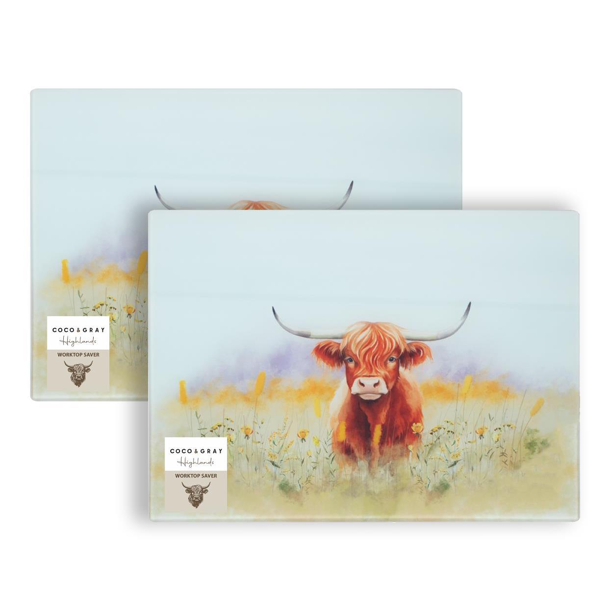Highland Cow Themed Kitchen Dining Accessories Mugs Trays Coasters Placemats