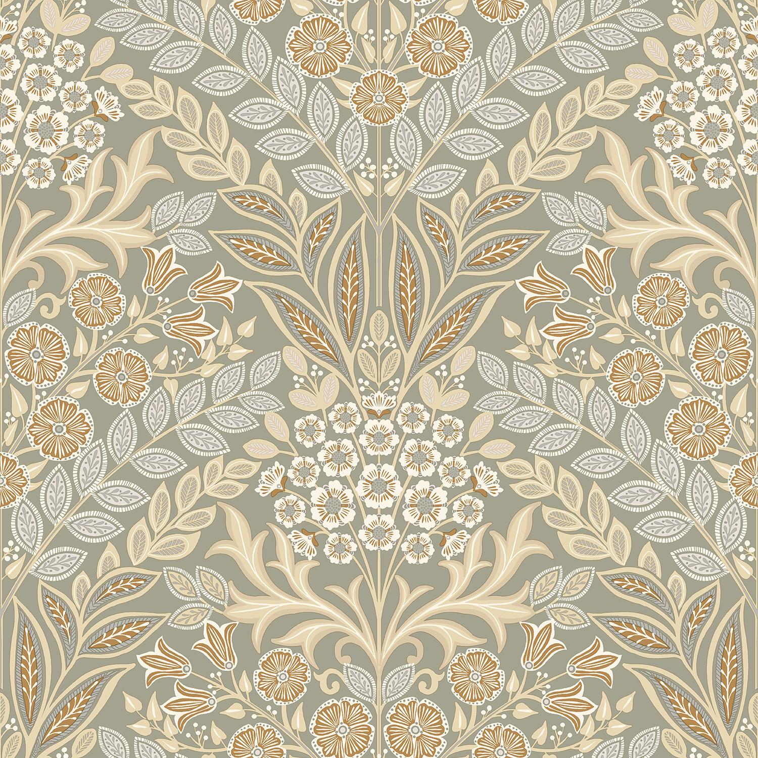 Grandeco Arts Floral Wallpaper Flowers Naturistic Leaves Textured Paste The Wall - Picture 34 of 42