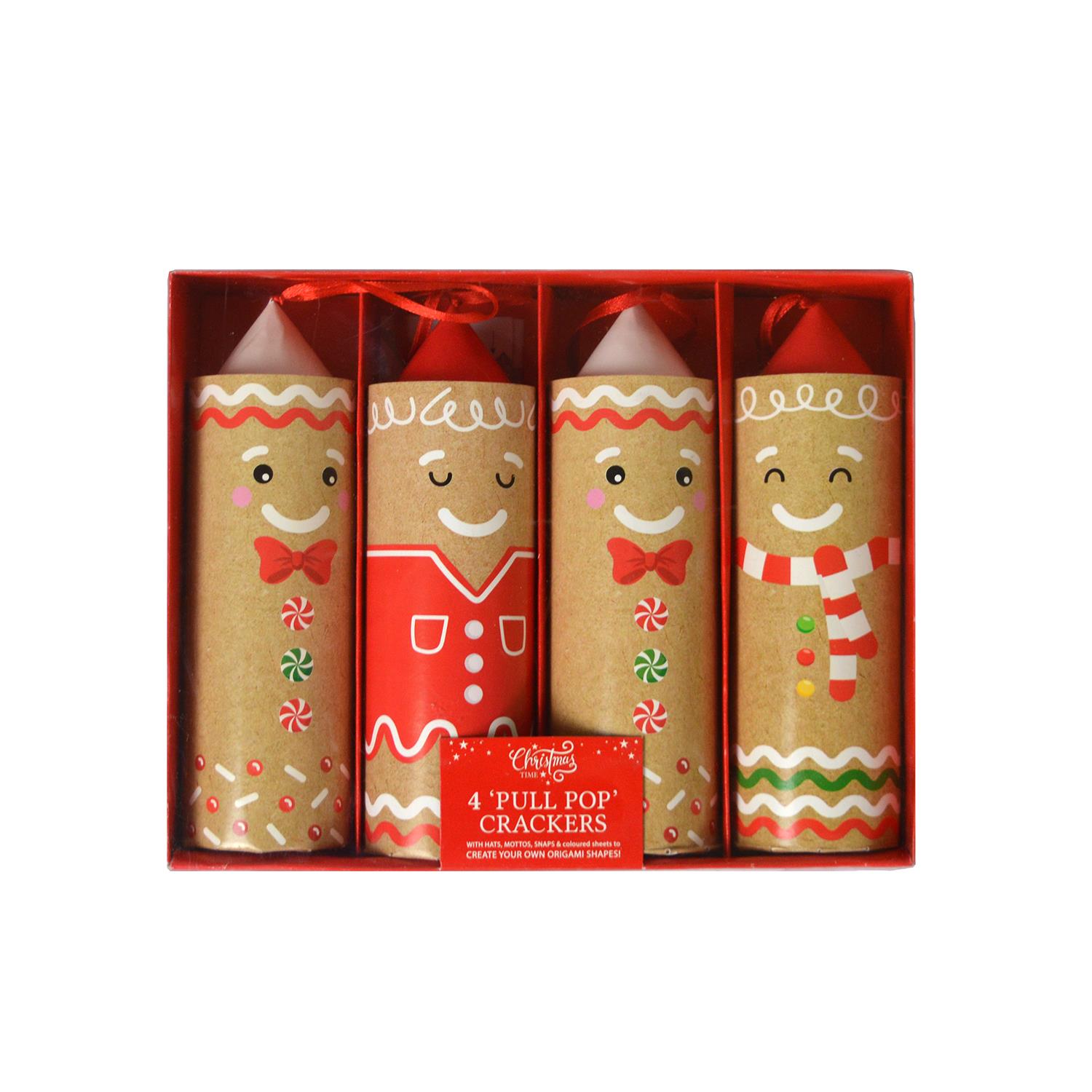 Pull Pop Christmas Crackers Gonks Gingerbread Man Or Santa And Friends - Picture 2 of 12