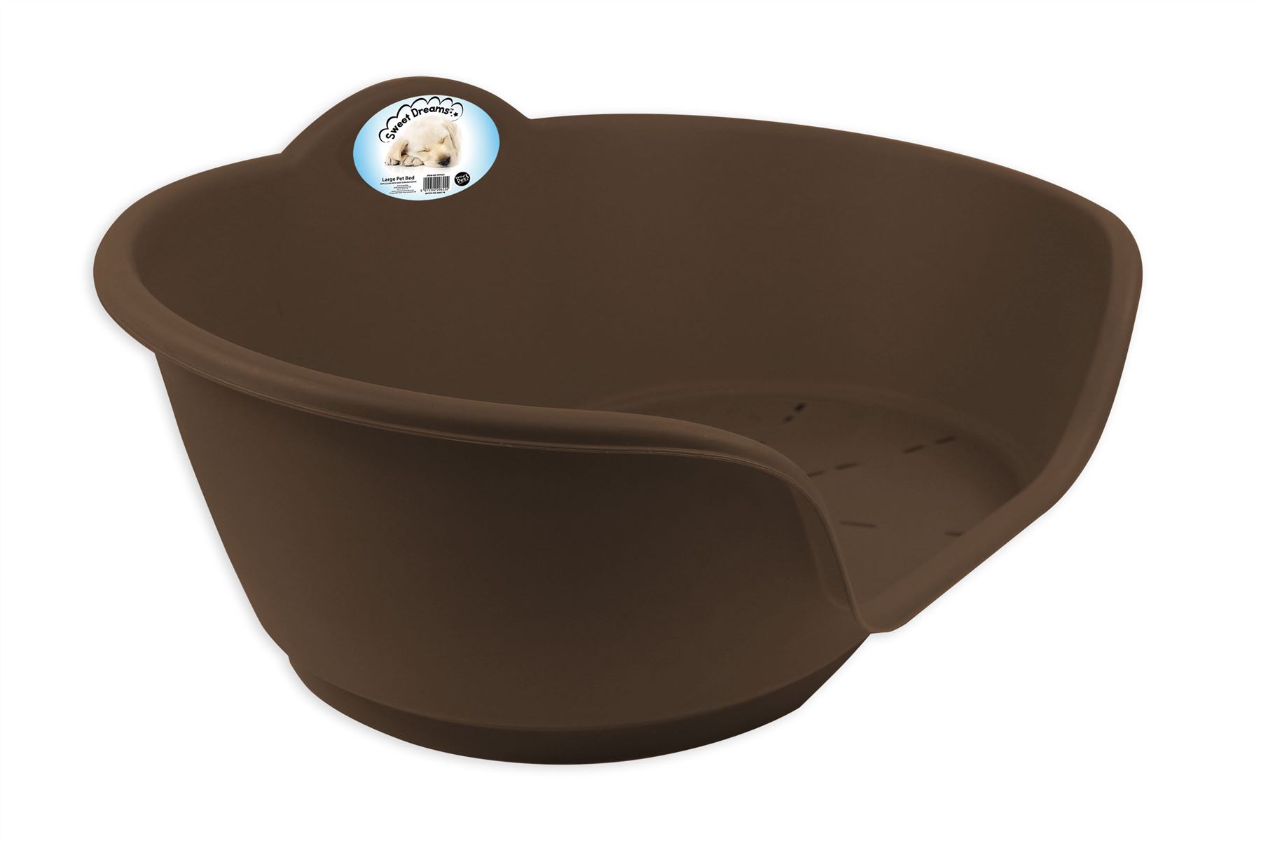 Plastic Pet Bed Heavy Duty Waterproof Cat Dog Basket Large All Colours