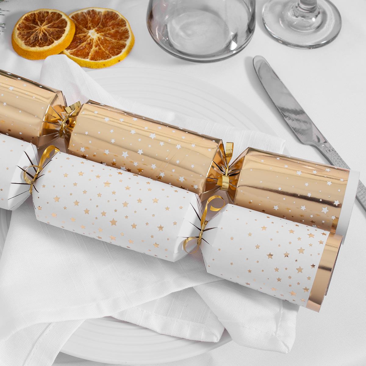 Catering Christmas Crackers Pack of 50 Gold Silver Party Wedding Hats Gifts - Picture 5 of 17