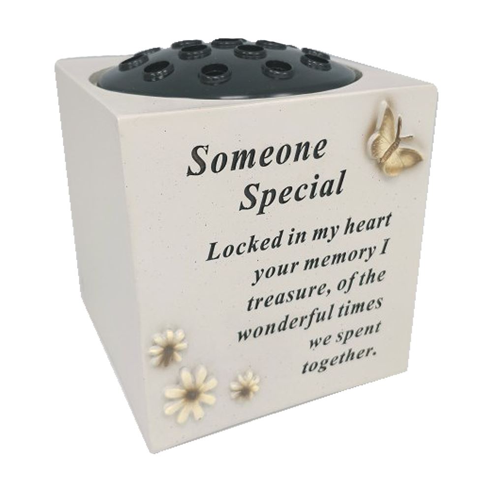 Memorial Graveside Pot Verse Butterfly Flowers Grave Pot Vase Special
