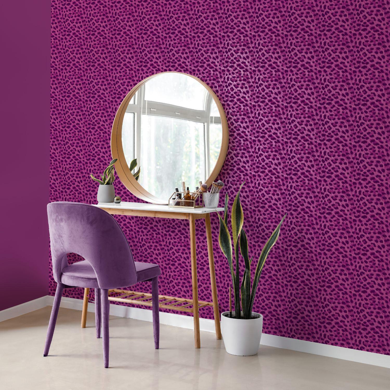 Fine Decor Fur Natural Pink Wallpaper Animal Paste The Paper Kids Room Washable - Picture 11 of 15