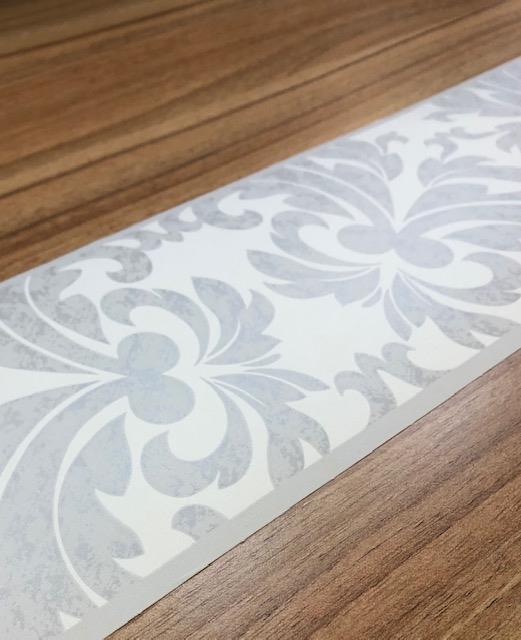 Ornamental White Grey Silver Wallpaper Border Holden eBay