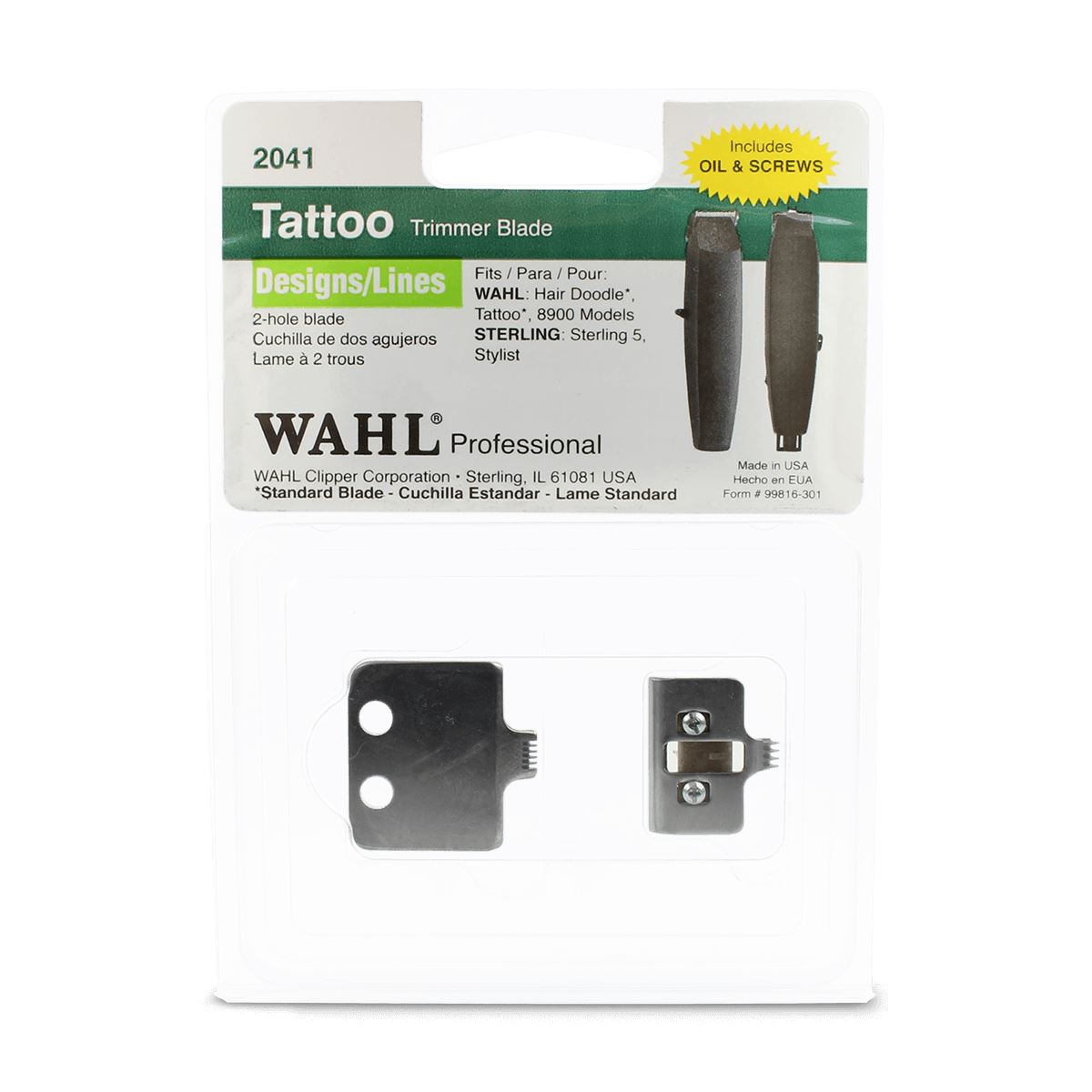 Wahl 2041 Designer Lines Tattoo Trimmer Blade Set Ebay