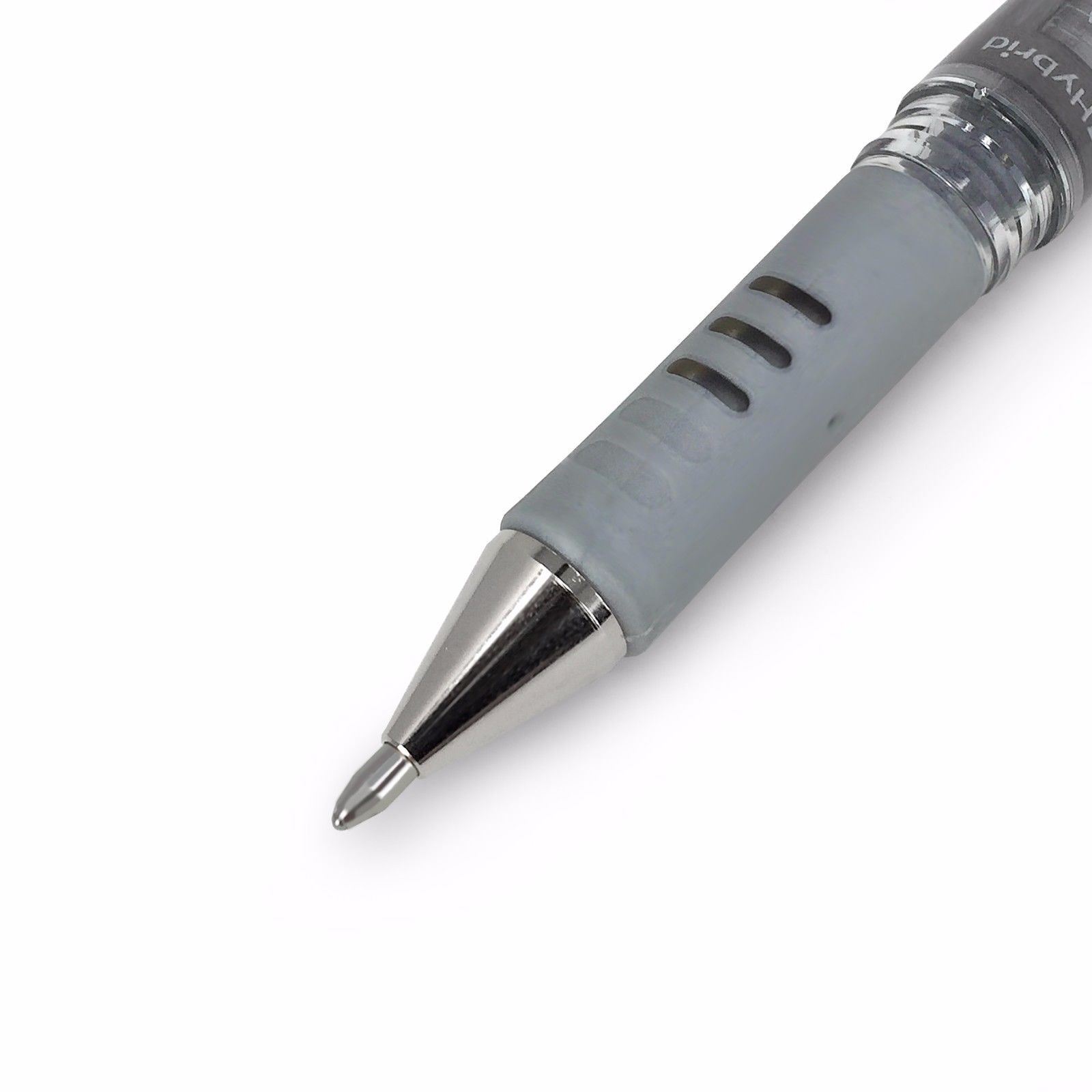 Pentel 1.0mm Tip Hybrid GEL Grip DX Metallic Silver Ink Pen With Chunky