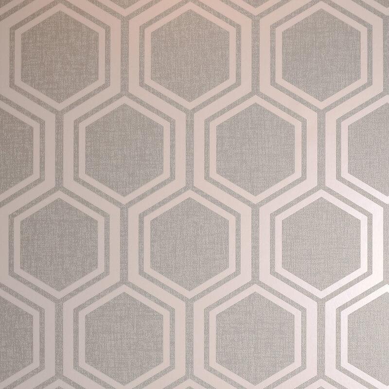 Arthouse Luxe Damast/Hexagan/Ogee Geo Metallic Tapete 3 Farben - Bild 8 von 19