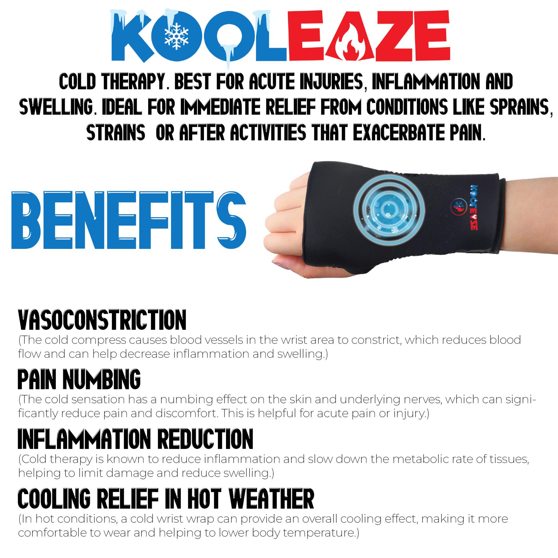 KOOLEAZE Hot / Cold Reusable Gel Ice Compress Pack Swelling Pain Relief Support - Picture 46 of 50