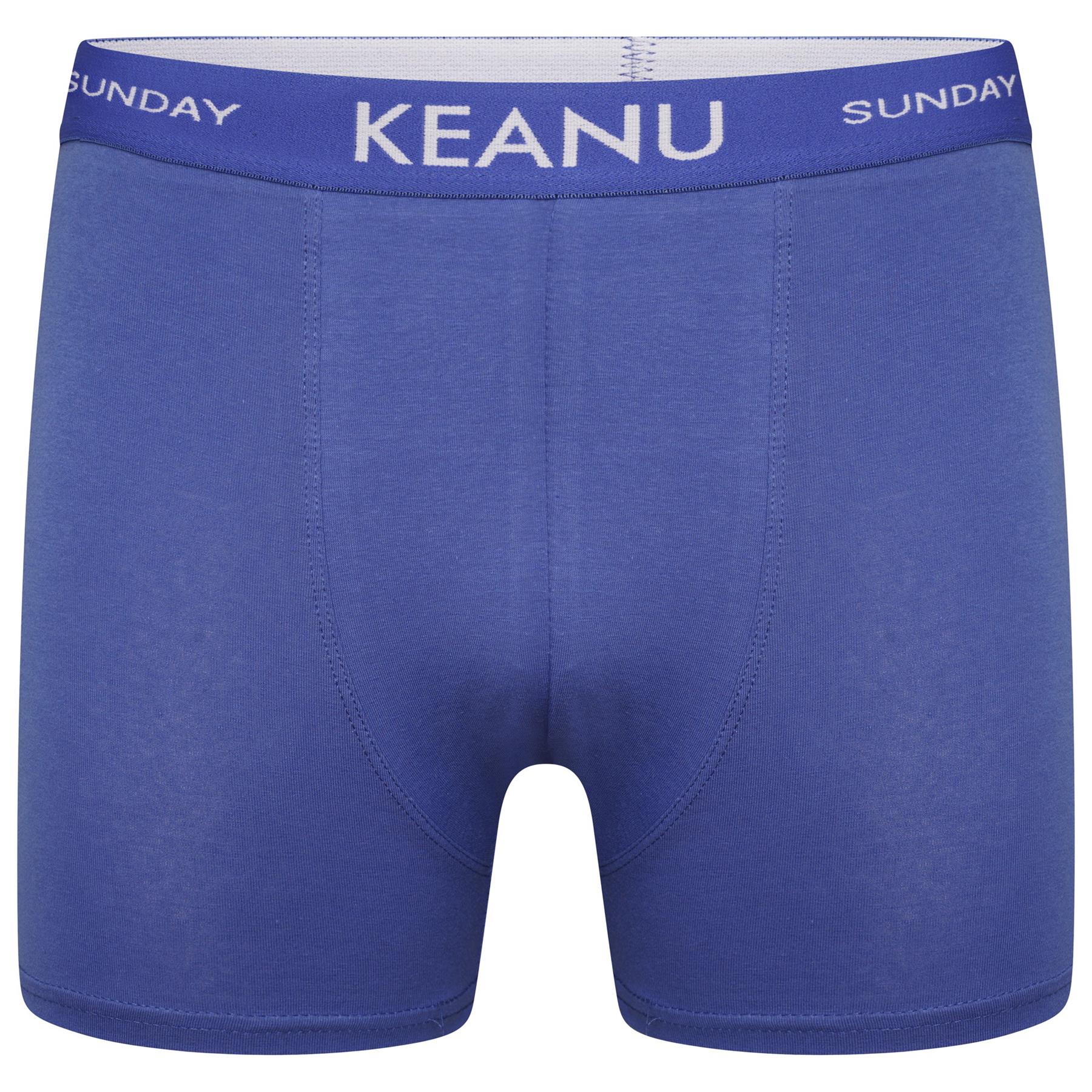 Mens Boys 7 Pack Keanu Days Of The Week 95% Soft Cotton Rich Black Boxer Shorts - Picture 5 of 11