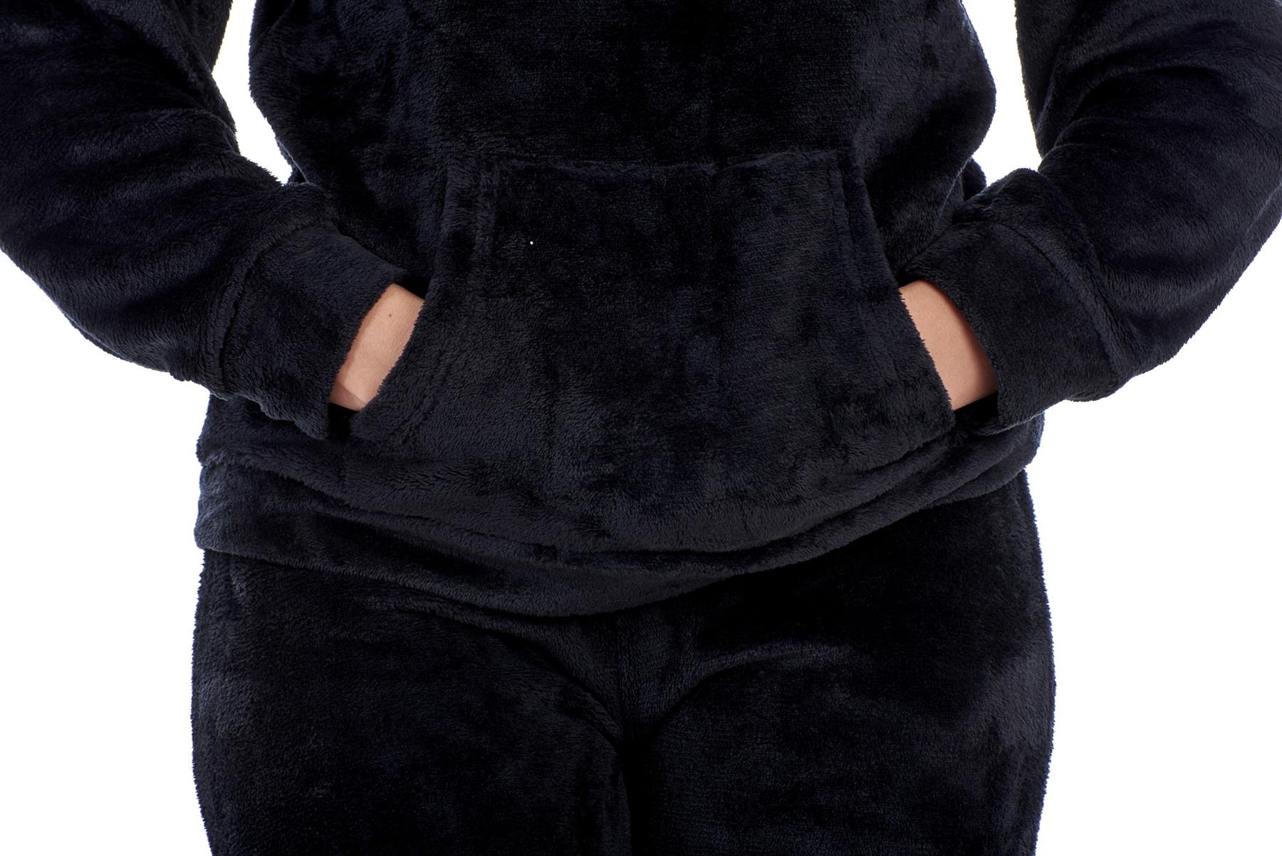 Ladies Supersoft Warm Flannel Fleece Hooded Pyjamas Twosie Lounge Wear Gift Set - Picture 23 of 79