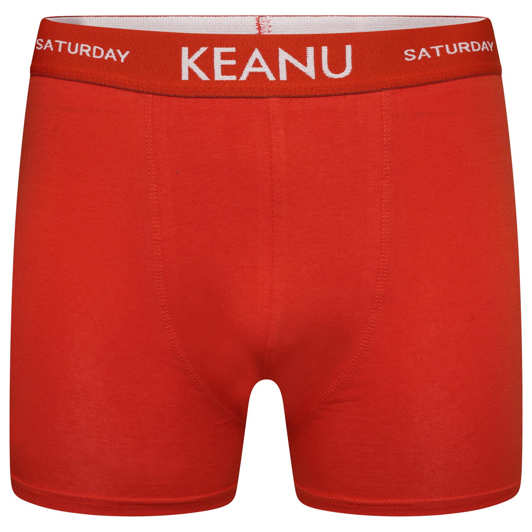 Mens Boys 7 Pack Keanu Days Of The Week 95% Soft Cotton Rich Black Boxer Shorts - Picture 6 of 11