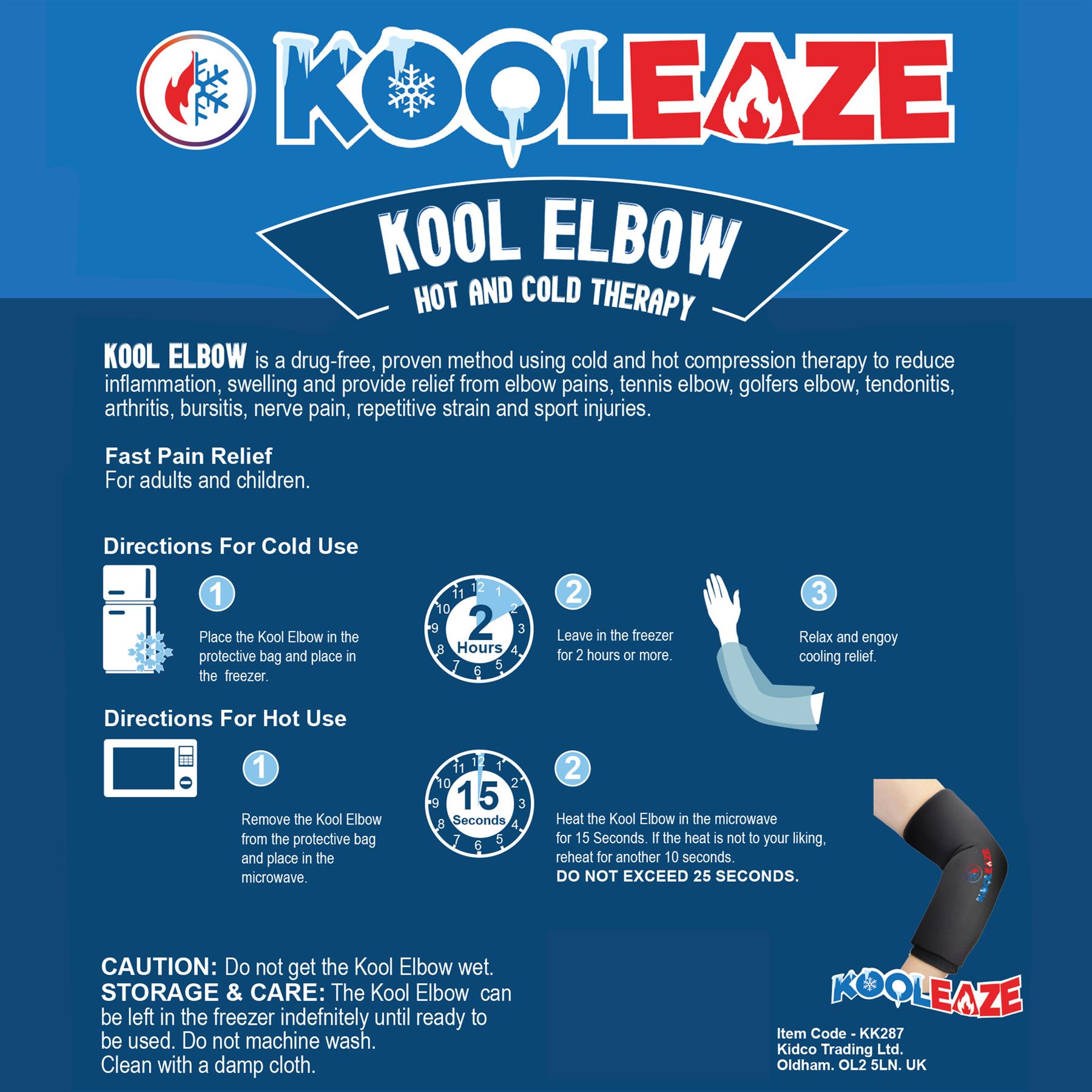 KOOLEAZE Hot / Cold Reusable Gel Ice Compress Pack Swelling Pain Relief Support - Picture 34 of 50