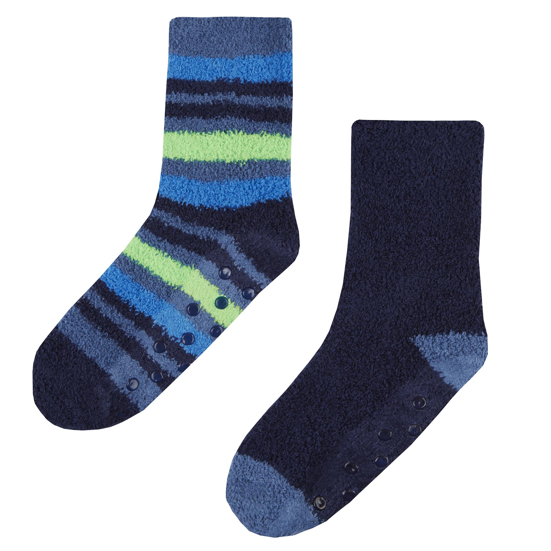 4 Pack Childrens Girls Boys Soft & Cosy Slipper Socks Anti Slip