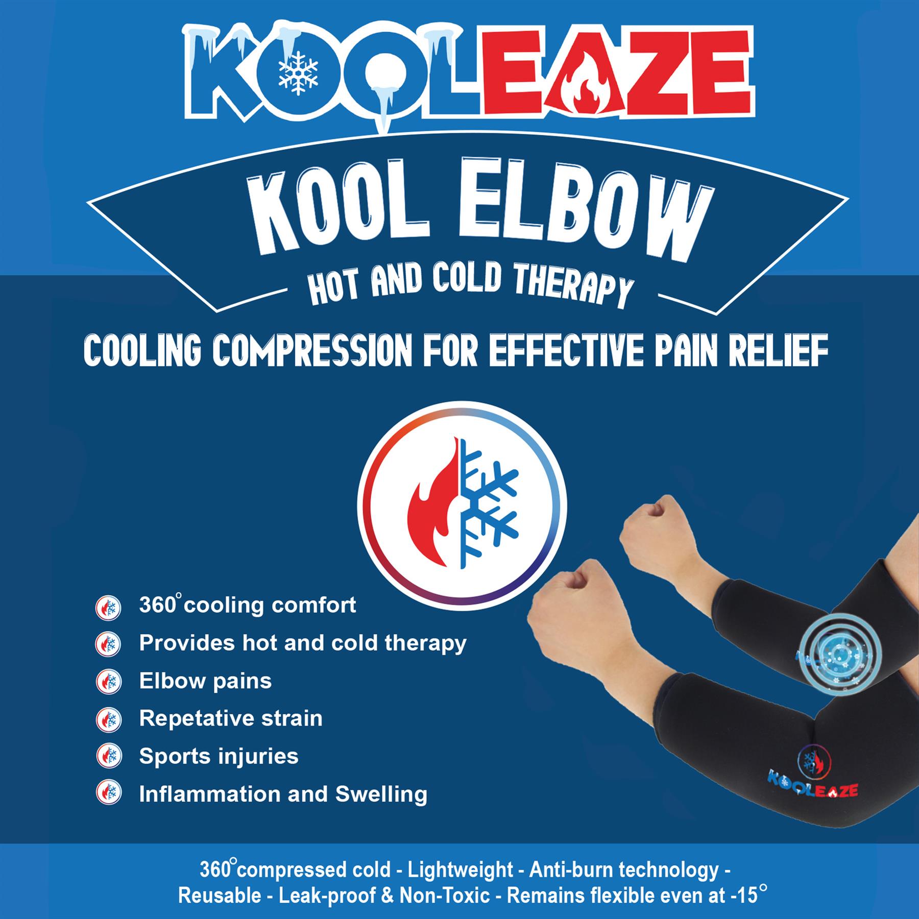 KOOLEAZE Hot / Cold Reusable Gel Ice Compress Pack Swelling Pain Relief Support - Picture 33 of 50