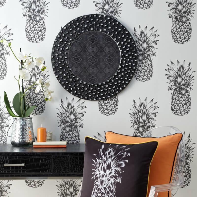 Arthouse Copacabana piña fruta tropical Negro y Blanco